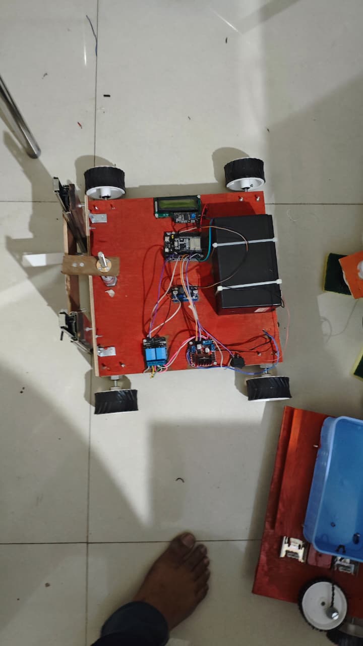 Red Robot Car Prototype